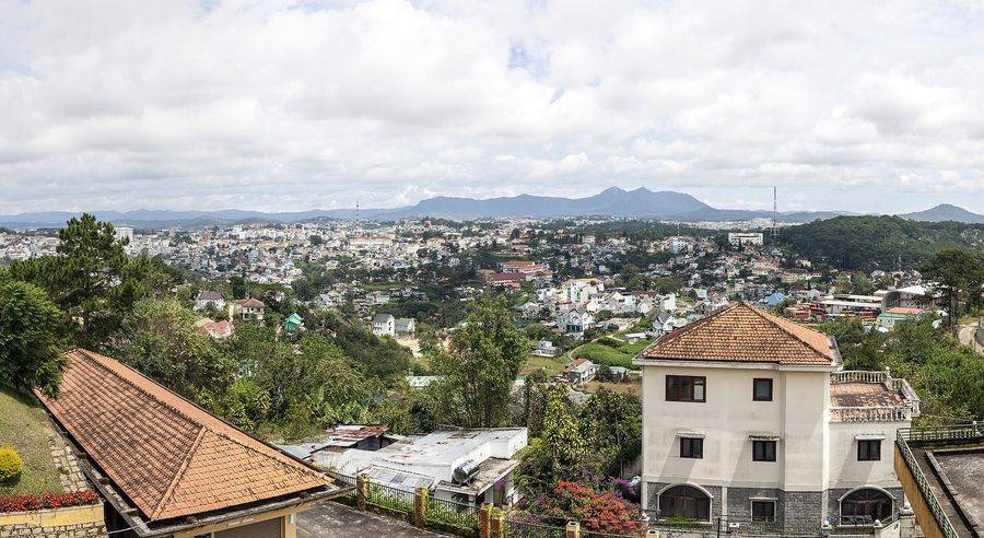 View over Da Lat city and hills