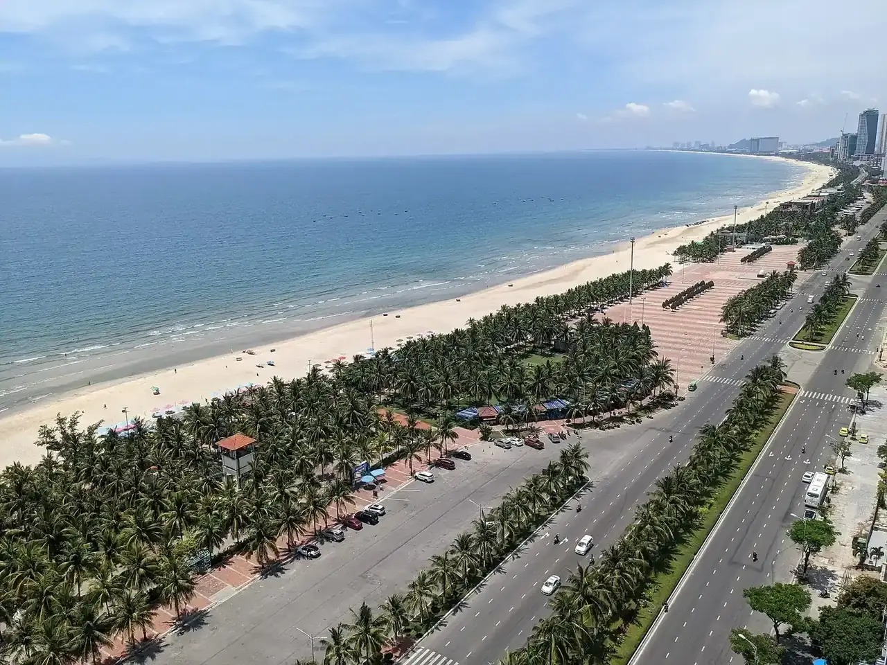 My Khe Beach coastline in Da Nang